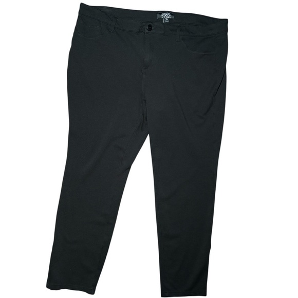One 5 One Stretch Pants Black Rhinestone Pockets size 18 - Picture 1 of 7